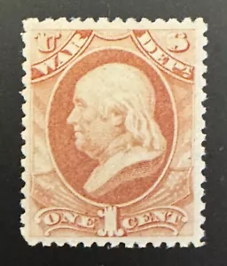 Scott O114 Official War Dept. Stamp - Mint, OG, NH, Graded Cert. 85 Outstanding! - Picture 1 of 4