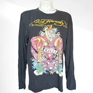 Christian Audigier  Ed Hardy  Luxury Longsleeve Worn Vintage Collector's SIZE XL - Bild 1 von 15