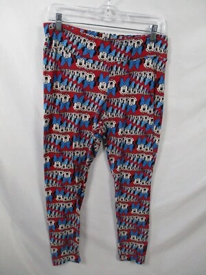 LulaRoe Minnie Mouse Pants Medium Tall Curvy MT Stretch Elastic Polyester - Image 1 of 4