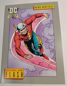 1992 DC Comics Card #4 Flash Golden Age Hero Heritage Trading Vtg Series 1 Hobby - Picture 1 of 3