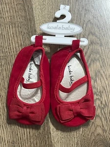 Koala Baby Shoes, Baby Size 2, Red Bow, Slip On - Picture 1 of 6
