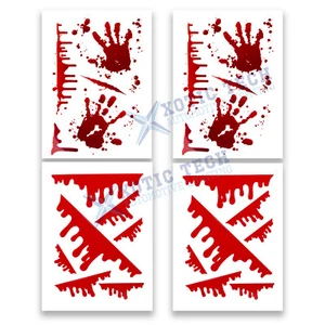 Bloody HandPrint Vinyl Decals Dead Stickers Zombie Walking Funny Halloween Hands - Bild 1 von 13