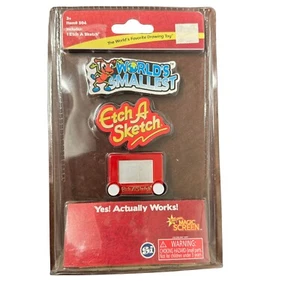 Worlds Smallest ETCH A SKETCH NIB Drawing Screen Really Works! - Picture 1 of 3
