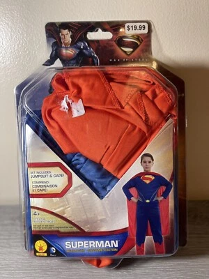 Superman Costume Action Suit Kit Man of Steel Movie Halloween Child 8-10 - Image 1 of 2