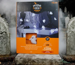 Halloween Decor 20 Ghosts Mini Lights String Indoor Batter Hyde & EEK Boutique - Picture 1 of 12