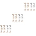  6 Pairs Christmas Earrings Eardrops Miss Small Animals Decorate