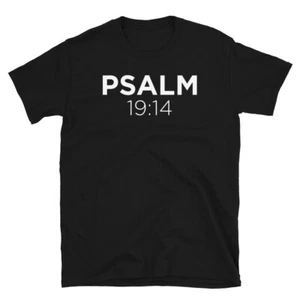 Psalm 19:14 Bible Verse Christian Inspirational Short-Sleeve Unisex T-Shirt - Picture 1 of 5