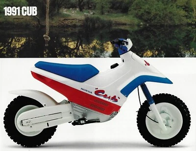 1991 Honda Cub EZ90 Motorcycle Sales Brochure - Dealer Literature