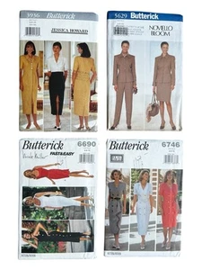 Butterick Designer Patterns 3936,5629,6690 & 6746 Dress/Jacket/Pant 6/8/10 Uncut - Picture 1 of 2