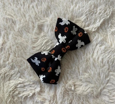 Halloween Fantasmas Espeluznantes Calabazas Niñas Moño Clip Hecho a Mano Nuevo Foto 1 de 3