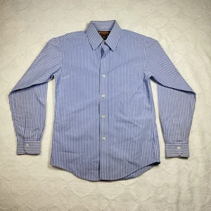 Brooks Brothers Toddler Blue Stripe Button Down Long Sleeve Dress Shirt Size 12 - Picture 1 of 20