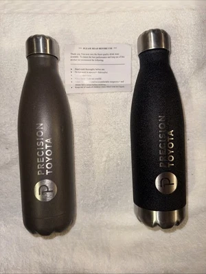 (2) Toyota Aluminum Water Bottle Bottles Grey And Black New Never Used - Image 1 of 4