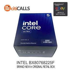 Intel BX80768225F CPU - Ultra5 225F 6P 4E 10T 3.3GHz 20M LGA1851 Retail - Picture 1 of 7