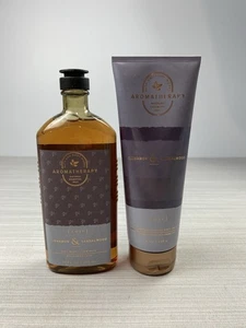 Bath & Body Works Aromatherapy Wash Cream Set Lot 2 COZY Cinnamon + Sandalwood - Picture 1 of 6