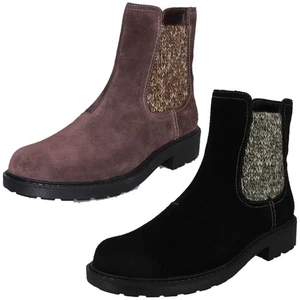 Femmes Opal Sky Par Clarks Fermeture Éclair Cuir Daim Bottines Détail Prix - Picture 1 of 19