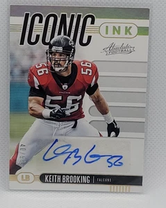 2019 Absolute Keith Brooking Iconic Ink Auto #ed 40/99 Falcons - Picture 1 of 2