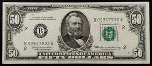 1969 $50 Federal Reserve Note, New York! AU! Fr# 2114 B. - Picture 1 of 4