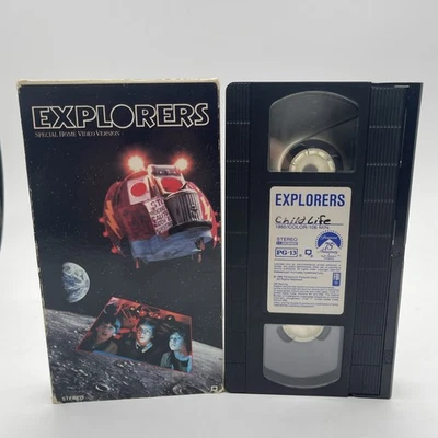 Explorers VHS 1985 Ethan Hawke River Phoenix 1st release Paramount - Image 1 of 4
