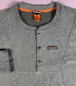 PATAGONIA Henley Camisa de Trabajo SUÉTER Hombre’s Grande Manga Larga - Imagen 1 de 5