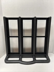 Alpha 90 CD Storage Holder Rack Desk / Wall Mount Compact Disc Media Case Black - Foto 1 di 3