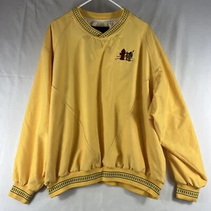 Sportsmaster Club Collection VTG Yellow Pullover Golf Windbreaker Men's Size XL - Picture 1 of 21