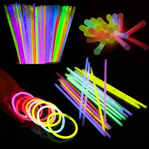 8" LEUCHTSTÄBE ARMBÄNDER HALSKETTEN PARTYGESCHENKE + VERBINDER 15 STCK. - 1000 STCK. - Bild 1 von 10