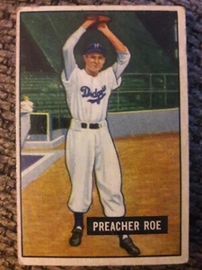 1951 Bowman #118 Preacher Roe Brooklyn Dodgers 5-TIME ALL-STAR!   - Picture 1 of 2