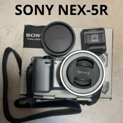 [English OK]Sony Alpha NEX-5R Mirrorless Camera Lens Kit 16-50mm Silver With Box - Image 1 of 4