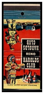 Vintage Harlods Club Reno, Neuwertig Streichholz - Bild 1 von 2