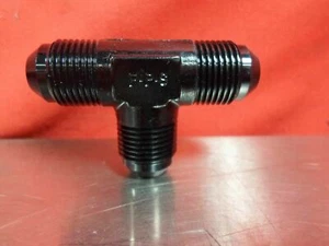 Fragola 482410-BL BLACK ALUMINUM  Tee-10 AN Male Adapter Fitting  482410 BL - Picture 1 of 4