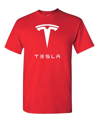 Tesla T-Shirt - All Design Colors + Sizes S-5XL and Youth Kids - Free Shipping - Image 1 of 4