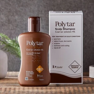 3 x Polytar Scalp Shampoo Itchiness Eczema Psoriasis Dandruff Coal Tar 4% 150ml - Picture 1 of 1