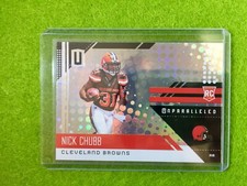 NICK CHUBB ROOKIE CARD BROWNS JERSEY #31 PRIZM RC  2018 Panini Unparalleled #216