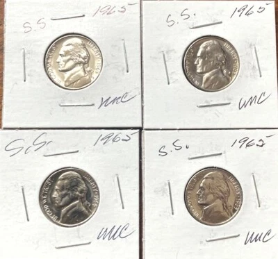 1965 SMS BU 5 Cent Jefferson Nickels - Image 1 of 2