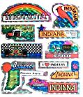 Indiana State Vinyl Reflective Souvenir Decal 10 pack