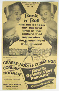 Vintage 1955 HOW TO BE VERY POPULAR Betty Grable Movie Newspaper Print Ad  