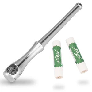 LX Pipes Athletic 2.0 Edelstahl Tabakpfeife mit 9 mm Einsatz für Purize Filter