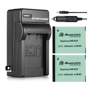 1800mAh NB-6L NB-6LH Battery / Charger for Canon Powershot SX530 HS D10 S95 DSLR - Picture 1 of 36