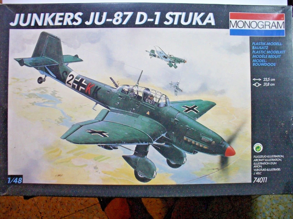 JUNKERS JU-87 D-1 STUKA  1/48  MONOGRAM scatola 37x24x6 - Immagine 1 di 1