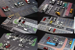 1:64 Parking Lot Mouse Pad Mat Model Car Vehicle Scene Display Large Garage Toys - Picture 1 of 14
