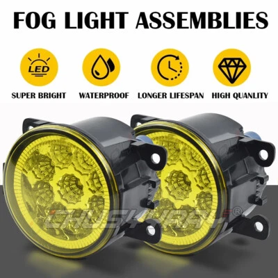 Par de faros antiniebla LED amarillos Len transparentes para RAM PROMASTER 2500 2014-2022 Foto 1 de 4