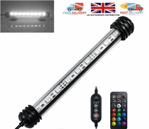 Aquarium Fish Tank Submersible LED Light Lamp Tube Bar White & Blue UK Plug HOT - Picture 1 of 27