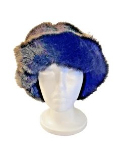 Women's Faux Fur Hat by Betma Made in USA Size S/M Art Deco Style - Picture 1 of 7