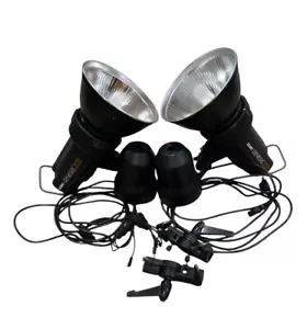 (2) Calumet Genesis 200 Portable Studio Photography Lights Flash Heads READ - Picture 1 of 12