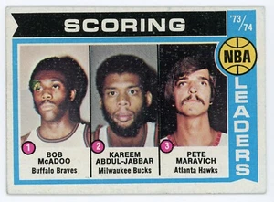 1974-75 Topps NBA Scoring Leaders McAdoo Abdul-Jabbar Maravich #144 Vg-Ex - Picture 1 of 1