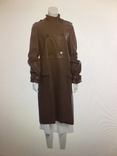 BOTTEGA VENETA Trench Lungo in Pelle Donna Taglia Small