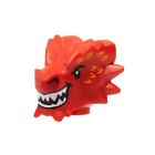 LEGO - Minifig, Head, Modified Dragon Black Eyes & Nostrils w/ White Sharp Teeth