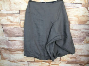 SYLVIA HEISE 100% BAMBOO BROWN SKIRT SIZE US 8 MADE IN GERMANY - Picture 1 of 7