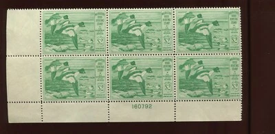 RW16 Federal Duck Mint Plate Block of 6 Stamps  (RW16 A20) - Image 1 of 2