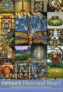 Póster de exposición Louis Comfort Tiffany Carnegie Museum of Art 2006 aquí y cerca - Imagen 1 de 4
